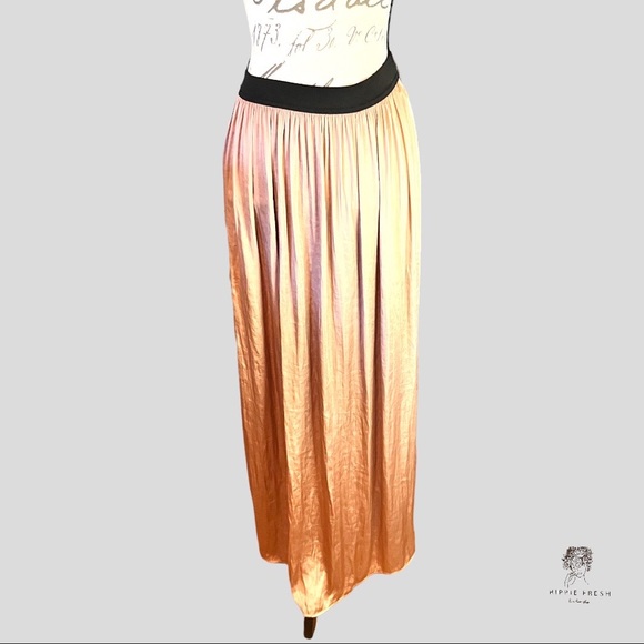 Bronze Satin Maxi Skirt Size M - Picture 2 of 8